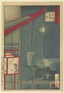 La luna a Shinagawa (Cento vedute della provincia di Musashi) da Kobayashi Kiyochika