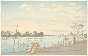 Traghetto Fuji-view, il fiume Ōkawa da Kobayashi Kiyochika