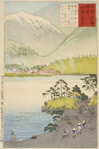 La sorgente termale sulfurea di Yumoto, Nikkō da Kobayashi Kiyochika