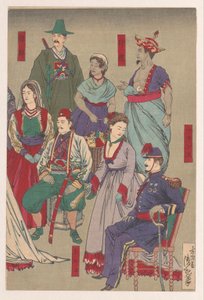Rappresentazione dei costumi di tutti i paesi da Kobayashi Kiyochika
