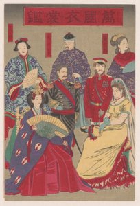 Rappresentazione dei costumi di tutti i paesi da Kobayashi Kiyochika