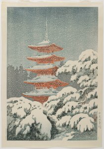 Pagoda a cinque piani al Santuario di Nikkō, c. 1930-1940