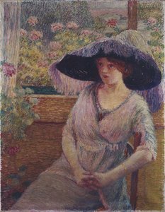 Ragazza con un cappello nero da Kojima Torajiro