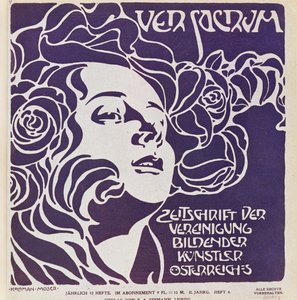 Copertina del 4° numero del 1899 di Ver Sacrum, la rivista degli artisti del movimento Art Nouveau Sezession ...