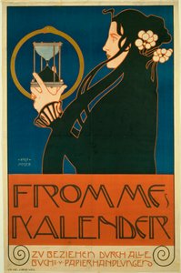 Calendario delle donne. Litografia a colori di Koloman Moser, 1903