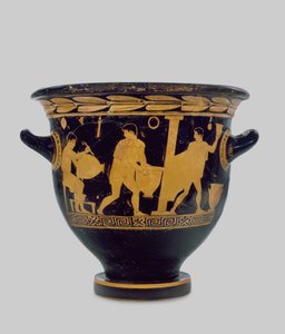 Cratere a campana a figure rosse attiche, decorato con l
