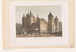 Veduta del castello di Egmond da Koninklijke Nederlandse Steendrukkerij van C.W. Mieling