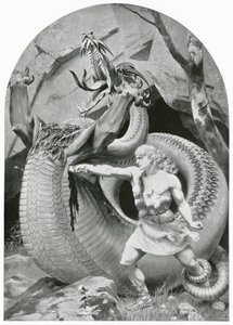Sigfrido che uccide il drago (litografia)