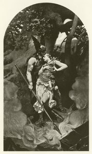 Wotan si congeda da Brunhild (incisione)