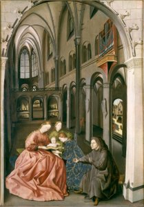 La Sacra Famiglia con Santa Barbara e Santa Caterina da Konrad Witz