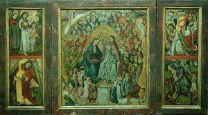Incoronazione della Vergine; Battesimo di Cristo; Morte di San Giovanni Battista; San Giorgio che uccide il drago (trittico)