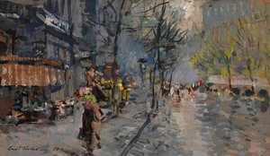 Una strada a Parigi, 1918 da Konstantin Alekseevich Korovin
