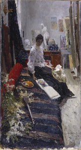 Nello studio del pittore da Konstantin Alekseevich Korovin