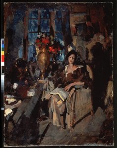 Ritratto di donna da Konstantin Alekseevich Korovin