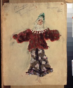 Progetto di costume per il balletto Il cavallino gobbo di Cesare Pugni da Konstantin Alekseevich Korovin