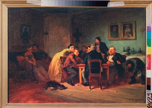 Gioco di carte - Fine serata in un interno borghese