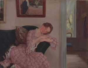 Una signora addormentata in rosa da Konstantin Andreevic Somov