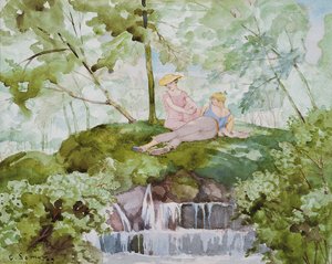 Amanti in un Paesaggio da Konstantin Andreevic Somov