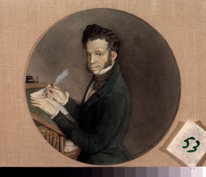 Ritratto dello scrittore Aleksandr Puškin da Konstantin Andreevic Somov