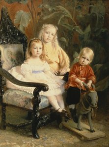 Ritratto dei figli degli Stasov, primi anni 1870 da Konstantin Egorovich Makovsky