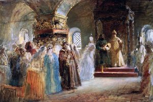 Lo zar Alessio Michajlovič (1629-76) sceglie una sposa da Konstantin Egorovich Makovsky