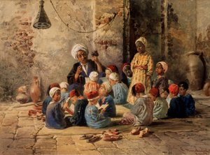 Una scuola al Cairo (Egitto) da Konstantin Egorovich Makovsky