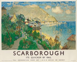 Un poster pubblicitario per Scarborough