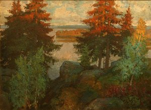 Paesaggio autunnale da Konstantin Ivanovich Gorbatov