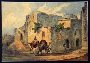 Via Dolorosa e casa di Ponzio Pilato a Gerusalemme da Konstantin Karlovich Gerz