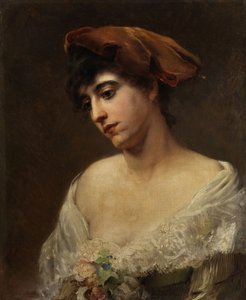 Konstantin Makovsky Ritratto di giovane donna