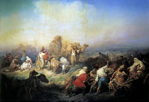 La strada militare tra Sebastopoli e Simferopoli al tempo della guerra di Crimea da Konstantin Nikolayevich Filippov