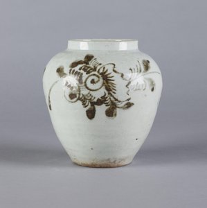 Vaso con disegno floreale, dinastia Yi, 1392-1910