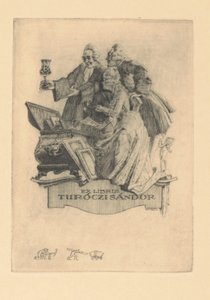 Ex libris di Sándor Turóczi da Kornél Révész