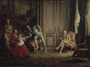 Interno del secolo scorso. Scena dalla corte di Cristiano VII da Kristian Zahrtmann