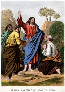 Cristo fa udire i sordi, 1860 da Kronheim and Co