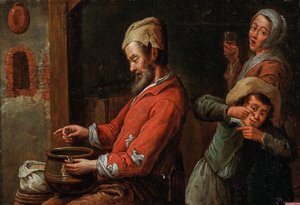 Il cercatore di pidocchi, fine XVII sec.