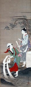 Due bellezze al fiume di cristallo a Mishima da Kubo Shumman
