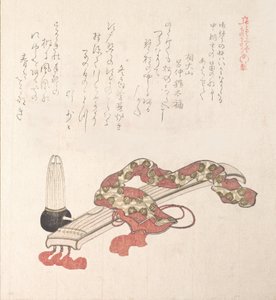 Koto arpa giapponese e organo a canne Sho, XIX secolo da Kubo Shunman