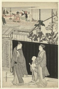 La casa del poeta kyoka di notte da Kubota Shunman