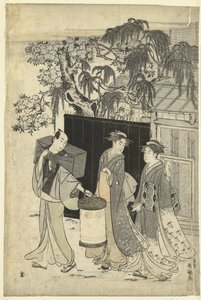 La casa del poeta kyoka di notte da Kubota Shunman