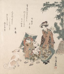 Scena di strada durante la stagione del nuovo anno, 1814