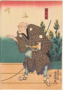 Shirotayû con due farfalle da Kunisada (I) , Utagawa
