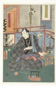 Attore nel suo camerino da Kunisada (II) , Utagawa