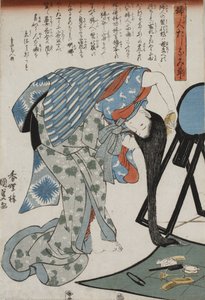 Donna che si pettina i capelli da Kunisada