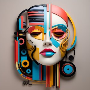 Una scultura 3D di un bellissimo volto umano 4