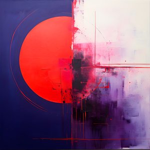 Cerchio viola e cerchio rosso