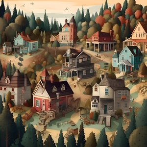 Immagine di case in stile cartone animato 2