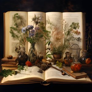 Rappresentazioni visive di teorie sul manoscritto, come guide mediche a base di piante, lingue aliene e sofisticate bufale 4