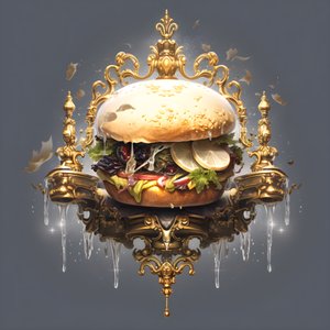 un hamburger di marmo bianco 3