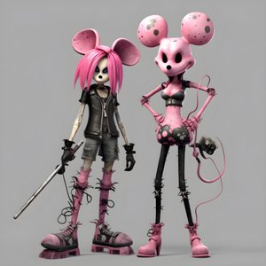 Incubo prima di Natale punk rosa Minnie e Topolino 3
